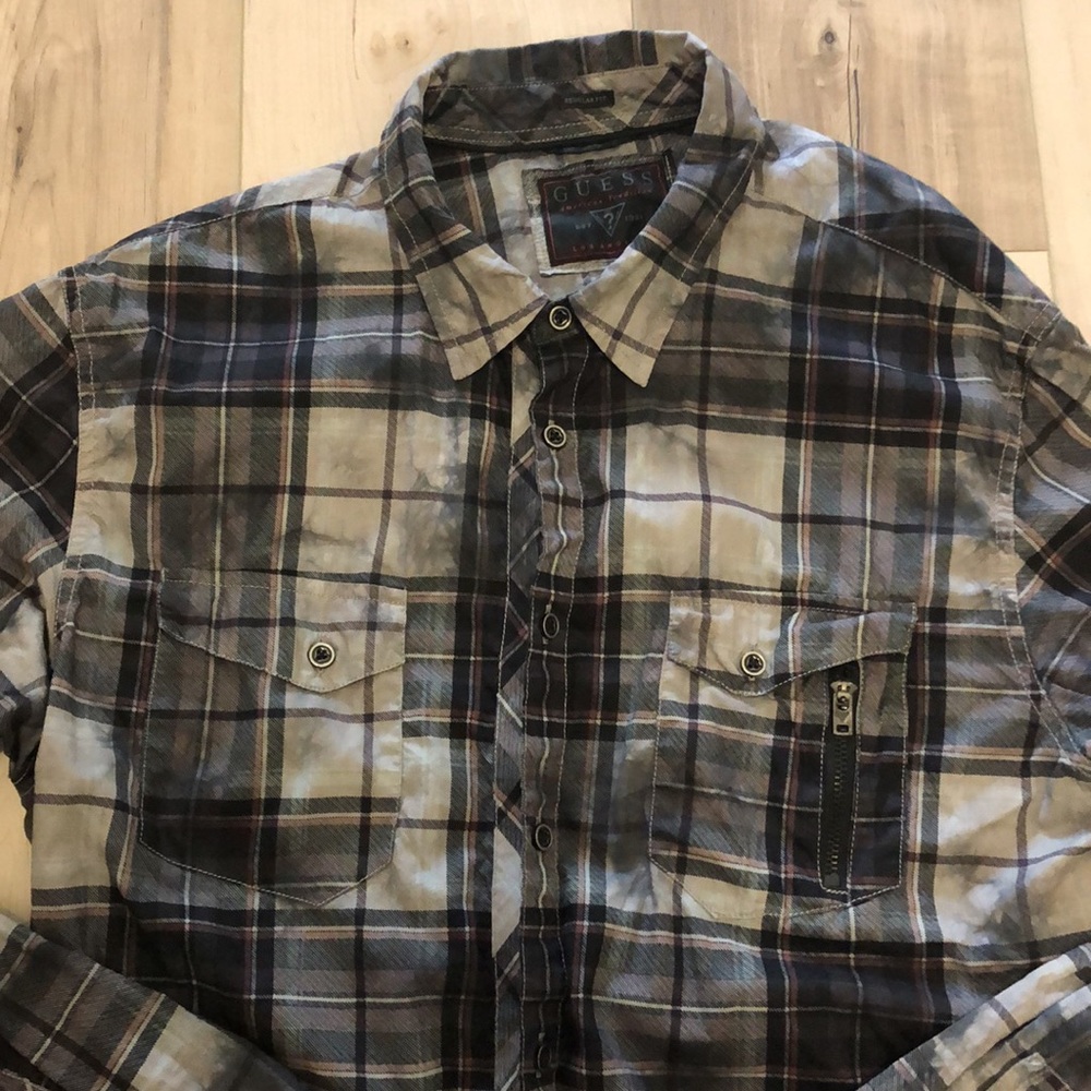 Guess plaid shirt